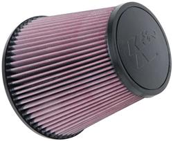 Air Filter Element, Powersports, Conical Flange, Cotton Gauze, Oiled, Red, 7.50 in. OD, 3.88 in. ID, 7.00 in Tall, Rubber Cap, Each