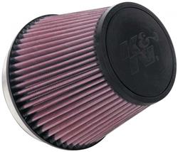 Air Filter Element, Powersports, Conical Flange, Cotton Gauze, Oiled, Red, 7.50 in. OD, 6.00 in. ID, 6.00 in Tall, Rubber Cap, Each