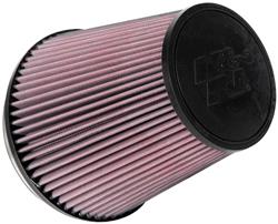 Air Filter Element, Powersports, Conical Flange, Cotton Gauze, Oiled, Red, 7.50 in. OD, 6.00 in. ID, 7.50 in Tall, Rubber Cap, Each