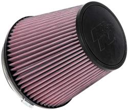 Air Filter Element, Powersports, Conical Flange, Clamp-On, Cotton Gauze, Oiled, Red, 7.50 in. OD, 6.00 in. ID, 6.50 in Tall, Rubber Cap, Each