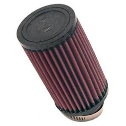 Air Filter Element, Powersports, Round Flange, Angled, 20 Degrees, Clamp-On, Cotton Gauze, Oiled, Red, 3.50 in. OD, 2.25 in. ID, 6.00 in Tall, Each