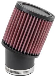 Air Filter Element, Powersports, Round Flange, Angled, 20 Degrees, Clamp-On, Cotton Gauze, Oiled, Red, 3.75 in. OD, 2.44 in. ID, 4.00 in Tall, Each