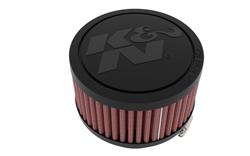 Air Filter Element, Powersports, Round, Clamp-On, Cotton Gauze, Oiled, Red, 3.50 in. OD, 2.25 in. ID, 2.00 in Tall, Rubber Cap, Each