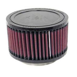 Air Filter Element, Powersports, Conical, Clamp-On, Cotton Gauze, Oiled, Red, 5.00 in. OD, 3.00 in. ID, 3.00 in Tall, Rubber Cap, Each