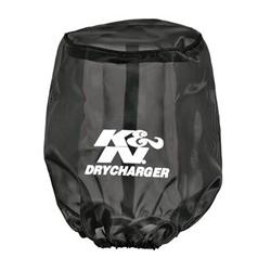 Air Filter Wrap, DryCharger, Conical, Black, Silicone Treated, Polyester, Elastic Opening, 5.375 in. Diameter, 7.00 in Long, for RU-2590, Each