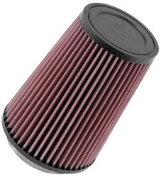 Air Filter Element, Powersports, Conical Flange, Clamp-On, Cotton Gauze, Oiled, Red, 4.75 in. OD, 3.31 in. ID, 6.50 in Tall, Rubber Cap, Each