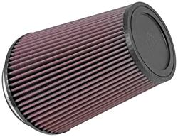 Air Filter Element, Powersports XD, Conical Flange, Clamp-On, Cotton Gauze, Oiled, Red, 6.50 in. OD, 5.00 in. ID, 8.00 in Tall, Rubber Cap, Each