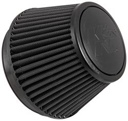 Air Filter Element, Black Series, Conical Flange, Clamp-On, Synthetic Material, Dry, Black, 7.50 in. OD, 6.00 in. ID, 4.88 in. Tall, Rubber Cap, Each