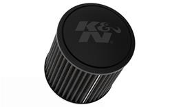 Air Filter Element, Black Series, Conical, Clamp-On, Synthetic Material, Dry, Black, 6.00 in. OD, 3.00 in. ID, 6.25 in. Tall, Rubber Cap, Each
