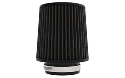 Air Filter Element, Black Series, Conical, Clamp-On, Synthetic Material, Dry, Black, 6.00 in. OD, 3.50 in. ID, 6.25 in. Tall, Rubber Cap, Each