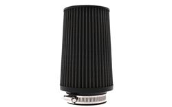 Air Filter Element, Black Series, Conical, Clamp-On, Synthetic Material, Dry, Black, 6.00 in. OD, 4.00 in. ID, 9.25 in. Tall, Rubber Cap, Each