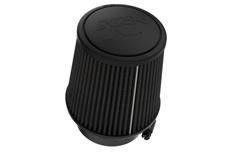 Air Filter Element, Black Series, Conical, Clamp-On, Synthetic Material, Dry, Black, 6.00 in. OD, 4.00 in. ID, 6.00 in. Tall, Rubber Cap, Each