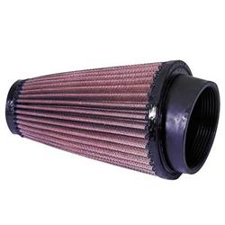 Air Filter Element, Powersports, Conical Flange, Clamp-On, Cotton Gauze, Oiled, Red, 4.00 in. OD, 2.75 in. ID, 6.00 in. Tall, Rubber Cap, Each