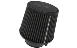 Air Filter Element, Black Series, Round, Clamp-On, Synthetic Material, Dry, Black, 6.00 in. OD, 3.00 in. ID, 5.00 in. Tall, Black Cap, Each