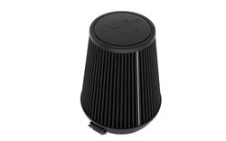 Air Filter Element, Black Series, Conical, Clamp-On, Synthetic Material, Dry, Black, 6.50 in. OD, 5.00 in. ID, 7.00 in. Tall, Black Cap, Each