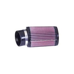 Air Filter Element, Powersports, Round Flange, Clamp-On, Cotton Gauze, Oiled, Red, 4.00 in. OD, 2.75 in. ID, 6.00 in. Tall, Black Cap, Each