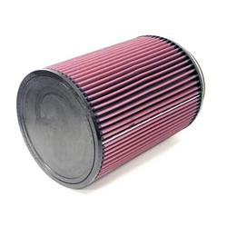 Air Filter Element, Powersports, Round Flange, Clamp-On, Cotton Gauze, Oiled, Red, 7.50 in. OD, 6.00 in. ID, 10.00 in. Tall, Black Cap, Each