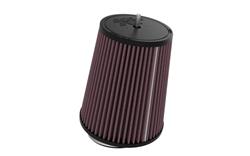 Air Filter Element, Powersports, Conical, Clamp-On, Cotton Gauze, Oiled, Red, 5.75 in. OD, 3.50 in. ID, 7.00 in. Tall, Rubber Cap, Each