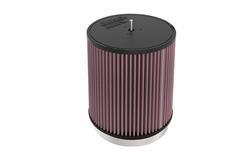 Air Filter Element, Powersports, Round, Clamp-On, Cotton Gauze, Oiled, Red, 7.50 in. OD, 6.00 in. ID, 8.00 in. Tall, Rubber Cap, Each