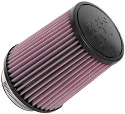 Air Filter Element, Powersports XD, Round Taper, Clamp-On, Cotton Gauze, Oiled, Red, 5.50 in. OD, 3.50 in. ID, 6.50 in. Tall, Rubber Cap, Each