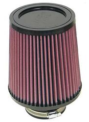 Air Filter Element, Powersports, Round Taper, Clamp-On, Cotton Gauze, Oiled, Red, 6.00 in. OD, 3.00 in. ID, 6.50 in. Tall, Rubber Cap, Each