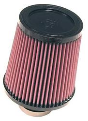 Air Filter Element, Powersports, Round Taper, Clamp-On, Cotton Gauze, Oiled, Red, 6.00 in. OD, 2.50 in. ID, 6.50 in. Tall, Rubber Cap, Each