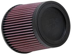 Air Filter Element, Powersports, Round Taper, Clamp-On, Cotton Gauze, Oiled, Red, 6.00 in. OD, 2.50 in. ID, 5.50 in. Tall, Rubber Cap, Each