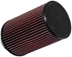 Air Filter Element, Powersports, Round Taper, Clamp-On, Cotton Gauze, Oiled, Red, 6.75 in. OD, 4.00 in. ID, 9.50 in. Tall, Rubber Cap, Each