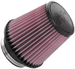 Air Filter Element, Powersports, Round Taper, Clamp-On, Cotton Gauze, Oiled, Red, 6.50 in. OD, 4.00 in. ID, 6.00 in. Tall, Rubber Cap, Each