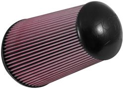 Air Filter Element, Powersports, Conical Taper, Clamp-On, Cotton Gauze, Oiled, Red, 7.50 in. OD, 6.00 in. ID, 11.63 in. Tall, Rubber Cap, Each
