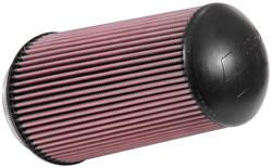 Air Filter Element, Powersports XD, Conical Taper, Clamp-On, Cotton Gauze, Oiled, Red, 6.50 in. OD, 5.00 in. ID, 11.88 in. Tall, Rubber Cap, Each