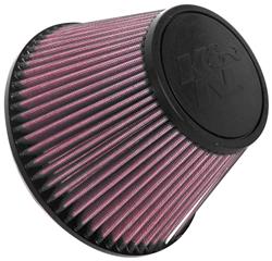 Air Filter Element, Powersports, Round Taper, Clamp-On, Cotton Gauze, Oiled, Red, 7.50 in. OD, 6.00 in. ID, 5.00 in. Tall, Rubber Cap, Each