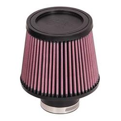 Air Filter Element, Powersports, Round Taper, Clamp-On, Cotton Gauze, Oiled, Red, 6.00 in. OD, 2.50 in. ID, 5.00 in. Tall, Rubber Cap, Each