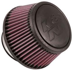 Air Filter Element, Powersports, Round Taper, Clamp-On, Cotton Gauze, Oiled, Red, 6.00 in. OD, 3.00 in. ID, 3.00 in. Tall, Rubber Cap, Each