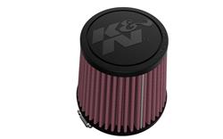Air Filter Element, Powersports, Round Taper, Clamp-On, Cotton Gauze, Oiled, Red, 4.50 in. OD, 3.00 in. ID, 4.38 in. Tall, Rubber Cap, Each