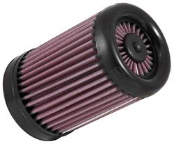 Air Filter Element, X-Stream, Round, Clamp-On, Cotton Gauze, Oiled, Red, 4.00 in. OD, 3.50 in. ID, 5.75 in. Tall, Filtered Cap, Each