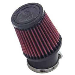 Air Filter Element, Powersports, Round Taper, Clamp-On, Cotton Gauze, Oiled, Red, 3.75 in. OD, 2.44 in. ID, 4.00 in. Tall, Rubber Cap, Each