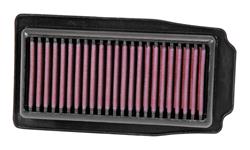 Air Filter Element, High-Flow, Cotton Gauze, Oiled, Red, Panel, 7.63 in. Long, 4.03 in. Wide, 1.00 in. Tall, Suzuki, GSX250R, GW250, V-Strom, Each