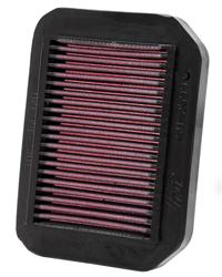 Air Filter Element, High-Flow, Cotton Gauze, Oiled, Red, Panel, 7.44 in. Long, 5.13 in. Wide, 1.31 in. Tall, Suzuki, Burgman, Skywave, Each