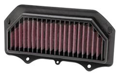 Air Filter Element, High-Flow Race, Cotton Gauze, Oiled, Red, Panel, 10.13 in. Long, 5.06 in. Wide, 1.13 in. Tall, Suzuki, GSXR600, GSXR750, Each