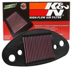 Air Filter Element, High-Flow, Cotton Gauze, Oiled, Red, Panel, 12.06 in. Long, 5.56 in. Wide, 0.88 in. Tall, Suzuki, Boulevard, Intruder, 800cc, Each