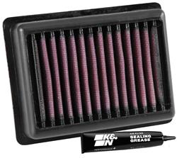 Air Filter Element, High-Flow, Cotton Gauze, Oiled, Panel, 5.41 in. Long, 4.16 in. Wide, 1.50 in. Tall, Triumph, Bonneville, Bud Elkins, Street, Each