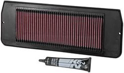 Air Filter Element, High-Flow, Cotton Gauze, Oiled, Panel, 13.25 in. Long, 4.94 in. Wide, 0.44 in. Tall, Triumph, Daytona, Speed, Sprint, Trophy, Each