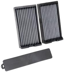 Cabin Air Filter, Washable, Synthetic Element, 8.38 in. Long, 4.50 in. Wide, 1.19 in. Tall, for Nissan, Patrol, Titan, 4.0L, 5.0L, 5.6L, Pair