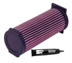 Air Filter Element, Powersports, Cotton Gauze, Oiled, Round, 9.00 in. Tall, Yamaha, Grizzly, Raptor, 350cc, 660cc, Each