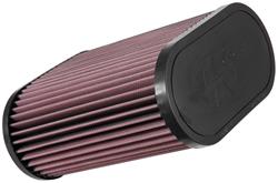 Air Filter Element, Powersports, Cotton Gauze, Oiled, Oval, 6.84 in. Long, 2.94 in. Wide, 9.00 in. Tall, Yamaha, Viking, Wolverine, 686cc, 708cc, Each