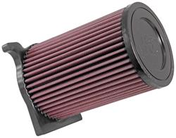 Air Filter Element, Powersports, Cotton Gauze, Oiled, Oval, 5.44 in. Long, 5.50 in. Wide, 7.81 in. Tall, Yamaha, Grizzly, Kodiak, 686cc, 708cc, Each