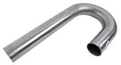 Exhaust Tubing, 2.250 Diameter, 180 Degree, Mandrel J-Bend, 3.500 in. Radius, 18-Gauge, Stainless Steel, Each