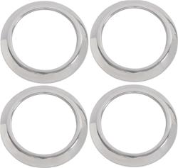 Air Vent Bezels, Round, In-dash, Stainless Steel, Polished, Jeep, Set of 4