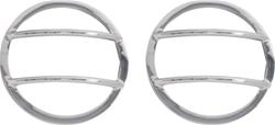 Fog Light Guards, Stainless Steel, Natural, Jeep, Pair